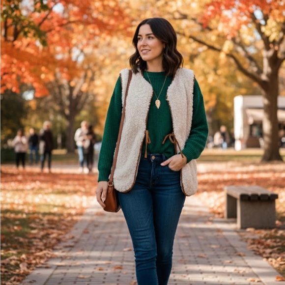 Commense Jackets & Blazers - Commense Sherpa Teddy Vest – New With Tags